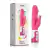 Vibrador Rotativo 2 motores em Silicone Rotation Rabbit - Rosa