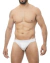 Cueca Jockstrap Com 2 Argolas na Lateral Aberta Atrás - Branca