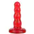 Plug Anal em Jelly medidas 12,5 X 3 cm - Vermelho