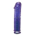 Capa massageadora com anel testicular para manter a ereção - 14cm lilás