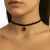 Choker Preta em Zigue-Zague com Pingente Triangular Criativo e Minimalista na internet