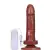 Pênis macio com Vibro e Ventosa 15,5 x 3,7 cm cor Chocolate