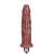 Pênis macio e flexível com Vibrador 12 x 3 cm cor Chocolate