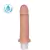Pênis macio e flexível com Vibrador 19,5 x 4 cm cor Bege