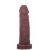 Pênis em Cyberskin com vertebra 18 x 4 cm - Marrom - comprar online