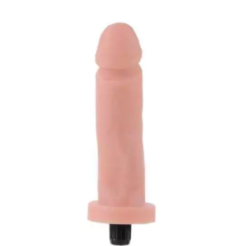 Pênis em cyberskin com Vibrador cor Bege 18 x 4 cm
