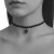 Choker Preta em Zigue-Zague com Pingente Triangular Criativo e Minimalista - comprar online