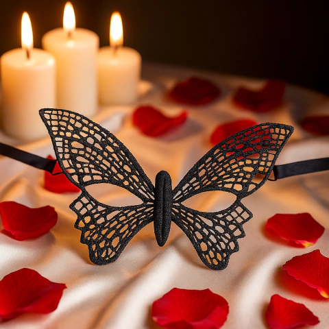 Máscara Borboleta em Renda – Leve, Charmosa e Irresistível - comprar online