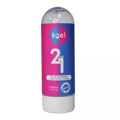 Lubrificante Íntimo 2 em 1 Gel para Massagem 200 ml KGEL