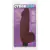 Pênis em CyberSkin Big Boss, com vibrador na cor marrom, 18,5 x 5 cm