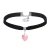 Choker Boho com Coração Rosa pedra sintética 1,5cm l – Um toque fofo e sexy! - comprar online