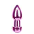 Plug anal em metal com Vibrador Joia Anal Rosa - HARD