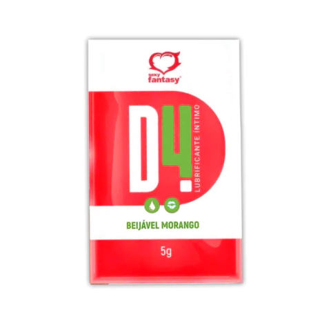 Lubrificante de Morango em Sachê 5g D4 - Sexy Fantasy