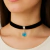 Choker Boho com Coração Azul Lake pedra sintética 1,5cm l – Um toque fofo e sexy! - comprar online