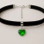 Choker Boho com Coração Verde pedra sintética 1,5cm l – Um toque fofo e sexy! - loja online