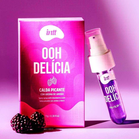 Ooh Delícia! Calda Beijável INTT 11g – Sabor Amora com um Toque Picante de Sedução. - comprar online