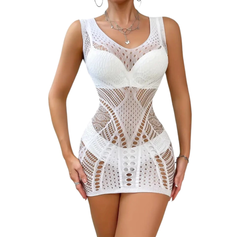 Vestido Branco Sexy, Justinho e Com Recortes – Vai com Tudo, Vai com Charme! - comprar online