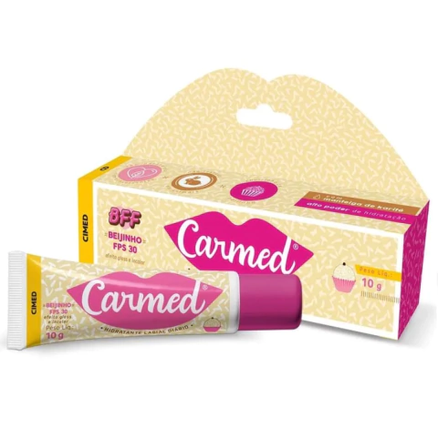 Hidratante para os Lábios Beijinho 10g - FPS 30 Efeito Gloss Incolor CIMED Carmed