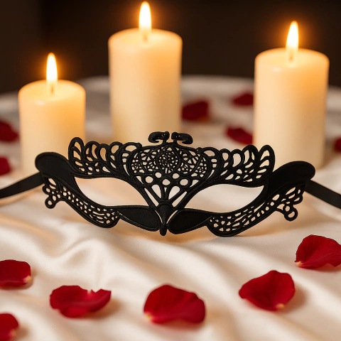 Máscara de Festa Delicada com Renda Suave – Estilo Atemporal - comprar online