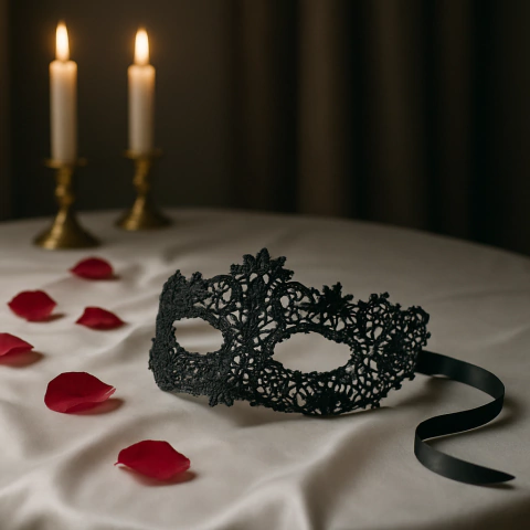 Máscara de Renda com Flores Venezianas – Mistério em Forma de Charme - comprar online