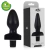Plug Oval - 12 x 6 cm na cor preto - com vibrador multivelocidade