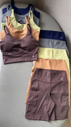 Conjunto power short com bolso - comprar online