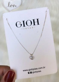 Colar de Prata 925 Ponto de Luz Redondo com Zircônia - comprar online