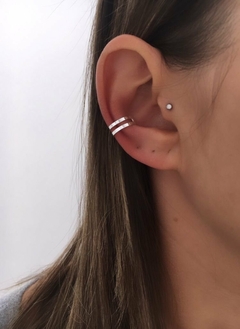 Piercing Fake de Prata 925 Dois Fios