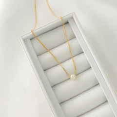 Colar Pérola Pequena Banhado a Ouro 18K - comprar online