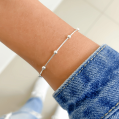 Pulseira Veneziana com Bolinhas em Prata 925 - comprar online