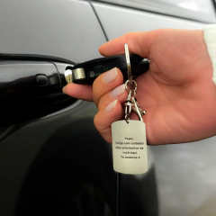 Chaveiro Retangular Personalizado com Foto e Frase Aço Inox na internet