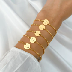 Pulseira Inicial Banhada a Ouro 18K - loja online