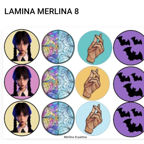 Lamina Chocotranfer Merlina - comprar online