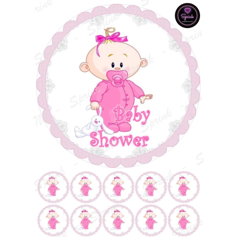 Lamina Comestible de Arroz Baby Shower - comprar online