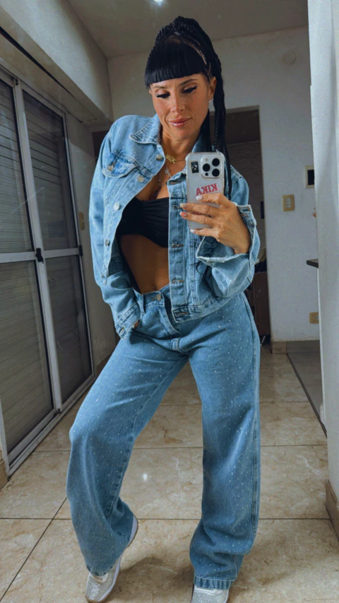 Jean glitter Emilia - comprar online