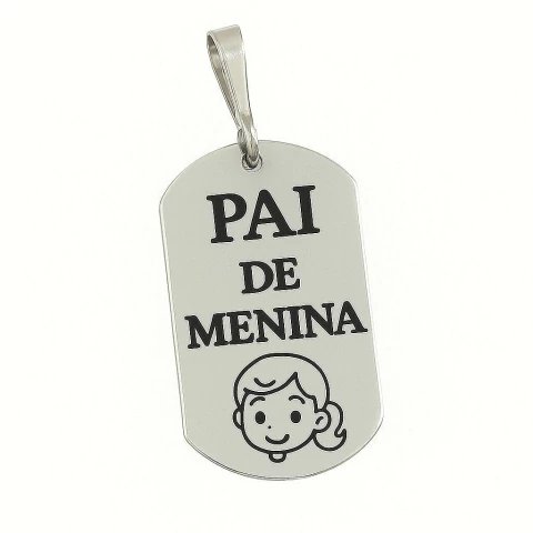 Pingente Pai de Menina em Prata 925