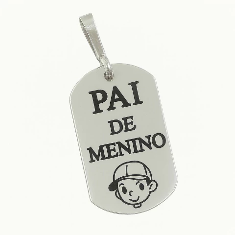 Pingente Pai de Menino em Prata 925