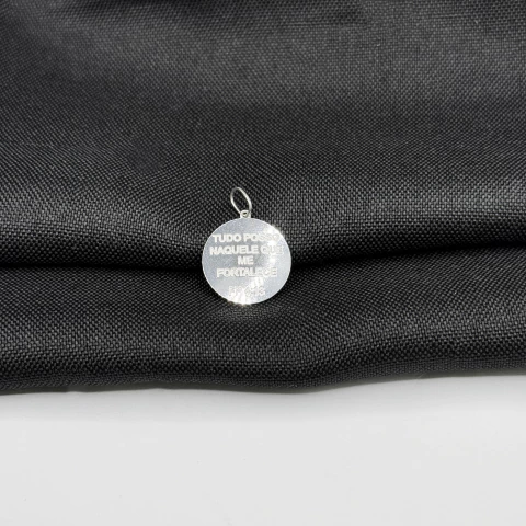 Pingente Filipenses 4:13 em prata 925