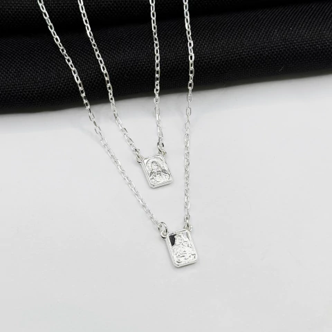 Escapulário Sagrado Coração em Prata 925