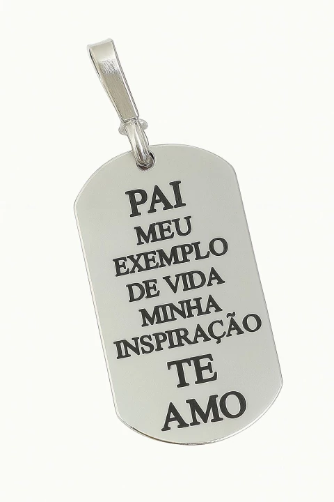 Pingente Pai Meu Exemplo em Prata 925