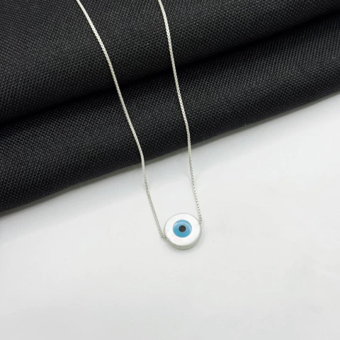 Colar olho grego em prata 925
