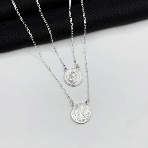 Escapulário São Bento em Prata 925