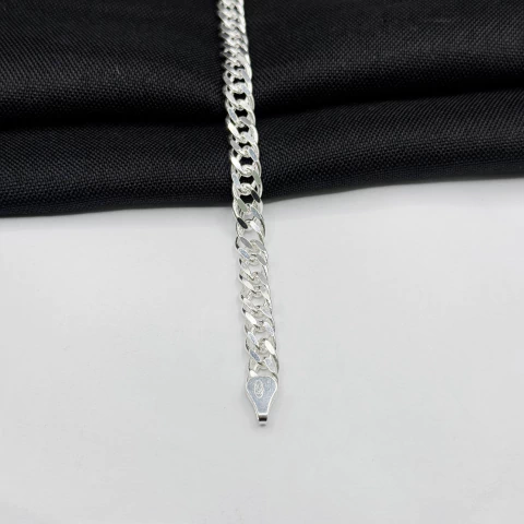 Pulseira Elo Duplo 6mm em Prata 925