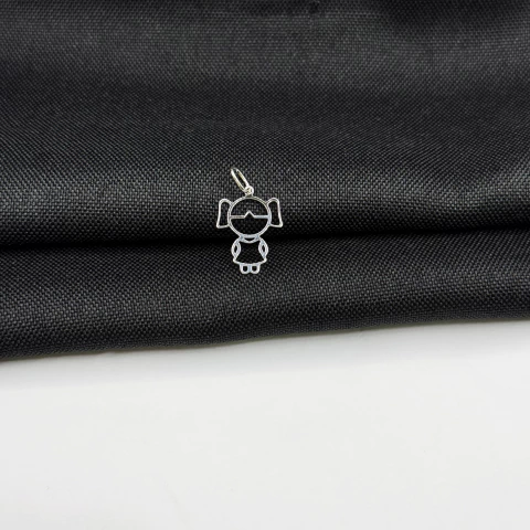 Pingente Menina em Prata 925