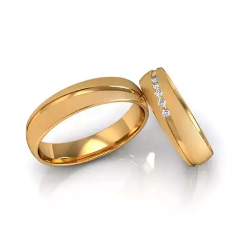 Aliança 5mm em ouro 18k