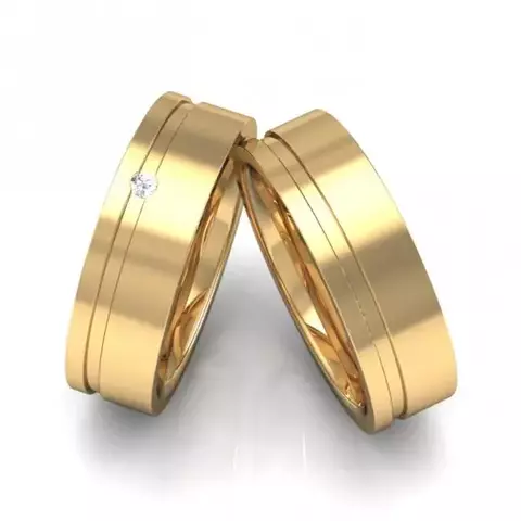 Aliança 5mm Reta em ouro 18k