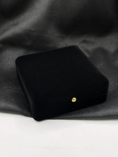 Caixa quadrada G veludo preto - comprar online