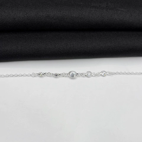 Pulseira Zircônia em Prata 925