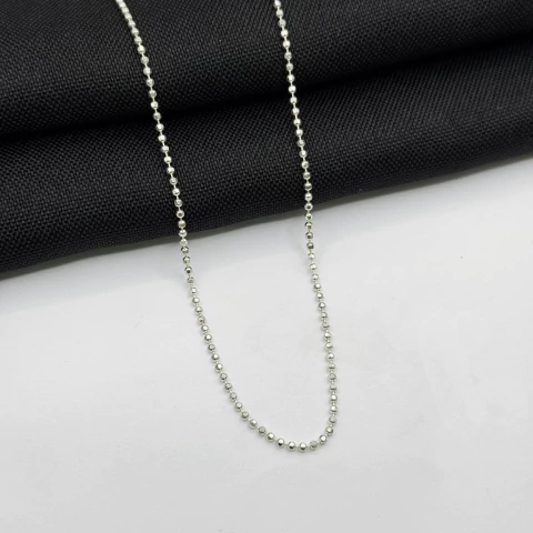 Colar diamantado 70cm em prata 925