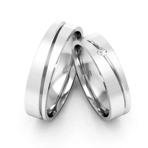 Aliança 5mm em prata 950